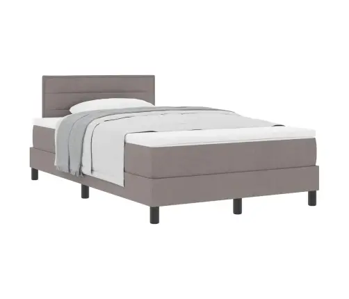 Kaste Spring Gulta Ar Matraci Taupe 120X190 Cm Audums Vidaxl