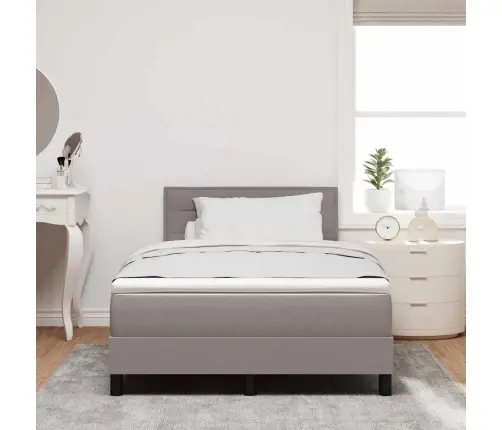 Kastes Gulta Ar Matraci Taupe 120X200 Cm Audumā Vidaxl