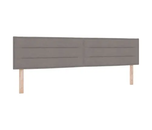 Kastītes Atsperu Gulta Pelēkbrūna 200 X 200 Cm Audums Vidaxl