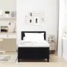 Vedruvoodi Madratsiga Madratsiga Peaga Must 90 X 200 Cm Kangas