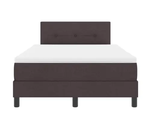 Gultas Kaste Ar Matraci Tumši Brūna 120X190 Cm Audums Vidaxl