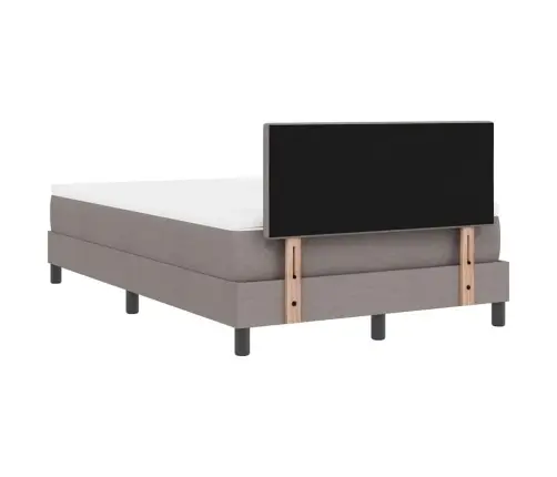 Kastes Gultas Ar Matraci Taupe 120X190 Cm Audums Vidaxl