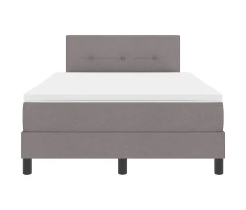Kastes Gultas Rāmis Ar Matraci Taupe 120X200 Cm Audums Vidaxl