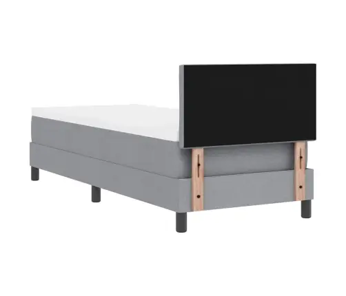 Gultnes Rāmis Ar Matraci Gaiši Pelēks 80X200 Cm Audums Vidaxl