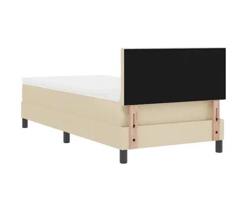 Kontinentālā Gulta Ar Matraci Krēmkrāsa 90 X 200 Cm Audums Vidaxl