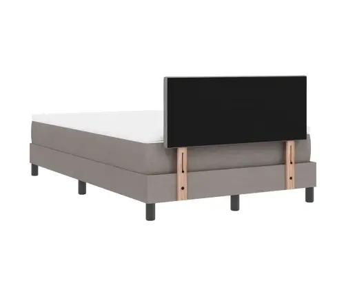 Gultas Pavasara Ietvars Ar Matraču Taupe 120X190 Cm Audums Vidaxl