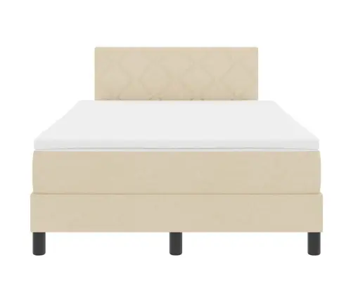 Kiemas Lova Su Čiužiniu Kreminė 120 X 200 Cm Audinys