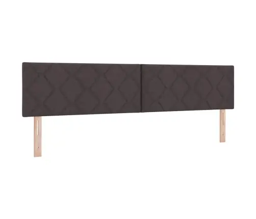 Box Spring Gulta Ar Matraci Tumši Brūnā Krāsā 200X200 Cm Audums Vidaxl