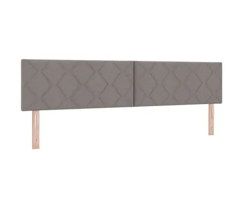 Kontinentālā Gulta Ar Matraci Pelēkbrūna 200 X 200 Cm Audums Vidaxl
