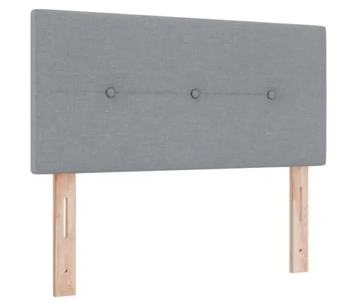 Gulta Ar Matraci Gaiši Pelēka 90X200 Cm Audums Vidaxl