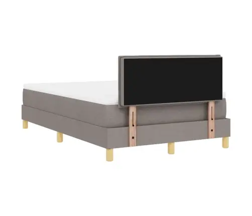 Kastes Atsperu Gulta Ar Matraci Pelēkbrūnā 120X200 Cm Audumā Vidaxl