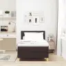 Kontinentālā Gulta Ar Matraci Tumši Brūna 90 X 190 Cm Audums Vidaxl