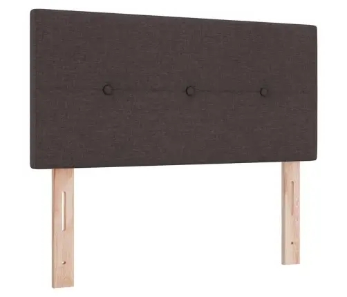 Kontinentālā Gulta Ar Matraci Tumši Brūna 90 X 190 Cm Audums Vidaxl