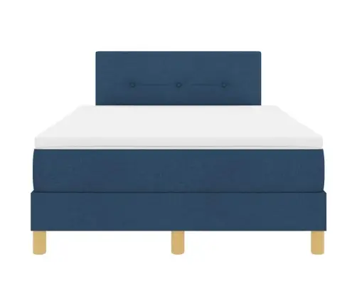 Spyruoklinė Lova Su Čiužiniu Mėlyna 120 X 200 Cm Audinys