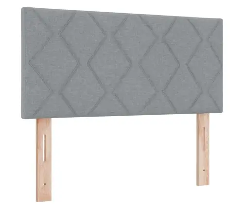 Kontinentālā Gulta Ar Matraci Gaiši Pelēka 120 X 190 Cm Audums Vidaxl