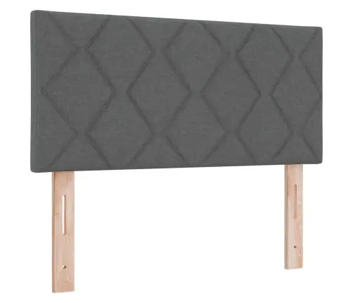 Kastes Atsperu Gulta Ar Matriču Tumši Pelēks 120X190 Cm Audums Vidaxl