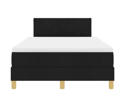 Gultas Atsperes Gulta Ar Matraci Melnā Krāsā 120X200 Cm Audums Vidaxl