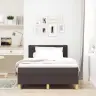 Kastes Atsperu Gulta Ar Matraci Tumši Brūnā Krāsā 120X200 Cm Audums Vidaxl