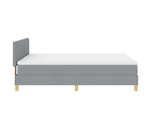 Piekare Gulta Ar Matraci Gaiši Pelēka 140X190 Cm Audums Vidaxl