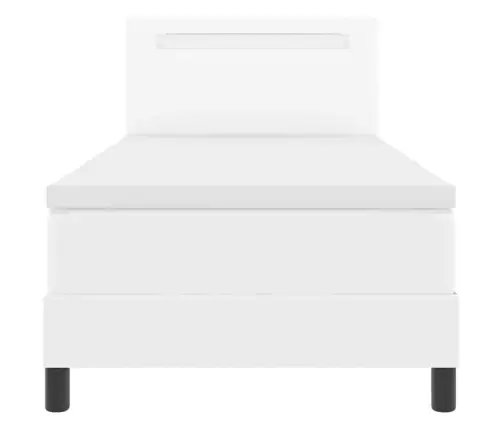 Gultas Rāmis Ar Matraci Balts 90 X 190 Cm Mākslīgā Āda Vidaxl