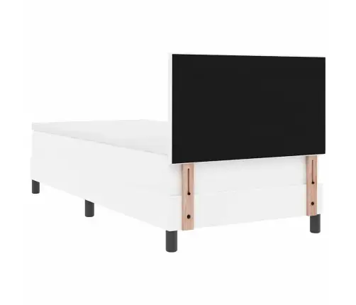 Kiemas Lova Su Čiužiniu Balta 90 X 200 Cm Dirbtinė Oda