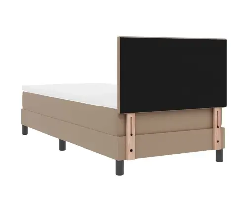 Kiemas Lova Su Čiužiniu Kapučino 90 X 200 Cm Dirbtinė Oda