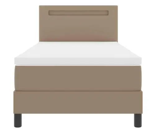 Kiemas Lova Su Čiužiniu Kapučino 90 X 200 Cm Dirbtinė Oda