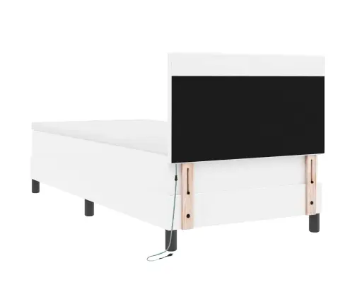 Gultas Rāmis Ar Matraci Balts 100 X 200 Cm Mākslīgā Āda Vidaxl