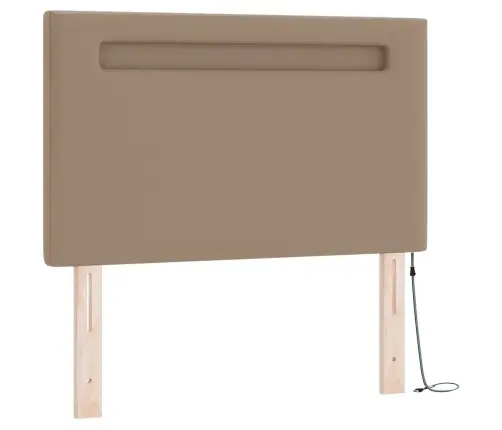 Gultas Rāmis Ar Matraci Cappuccino Krāsā, 100 X 200 Cm, No Mākslīgās Ādas Vidaxl