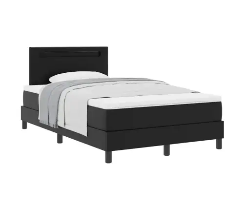 Voodiraam Madratsiga Madratsiga Must 120 X 190 Cm Kunstnahk