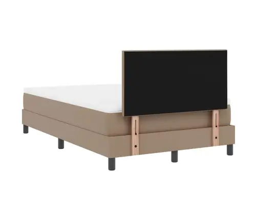 Gultas Rāmis Ar Matraci Kapučīno 120 X 190 Cm Mākslīgā Āda Vidaxl
