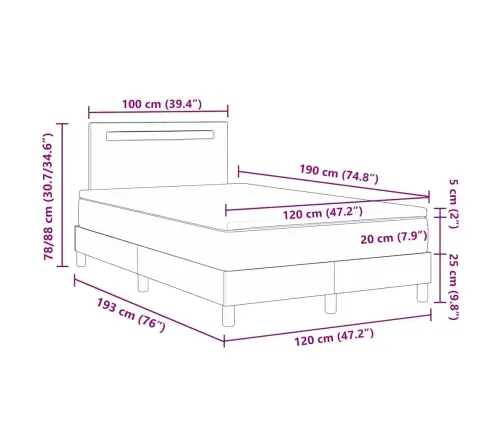 Gultas Rāmis Ar Matraci Kapučīno 120 X 190 Cm Mākslīgā Āda Vidaxl