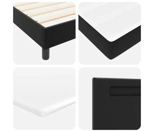 Box Spring Gulta Ar Matraci Melnā Krāsā, 120 X 200 Cm, Mākslīgā Āda Vidaxl