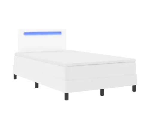 Gultas Rāmis Ar Matraci Balts 120 X 200 Cm Mākslīgā Āda Vidaxl