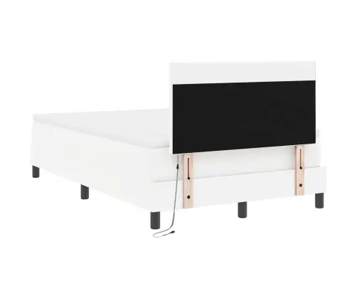 Gultas Rāmis Ar Matraci Balts 120 X 200 Cm Mākslīgā Āda Vidaxl