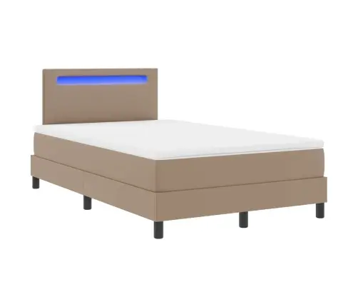 Gultas Rāmis Ar Matraci Kapučīno 120 X 200 Cm Mākslīgā Āda Vidaxl