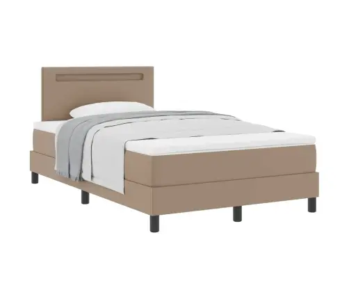 Gultas Rāmis Ar Matraci Kapučīno 120 X 200 Cm Mākslīgā Āda Vidaxl