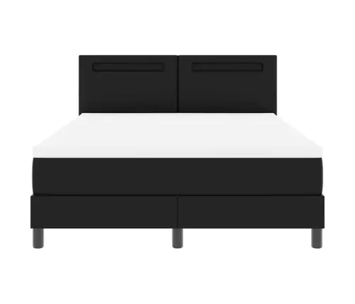 Kaste Gultai Ar Matraci Melnā Krāsā, 140X190 Cm Vidaxl