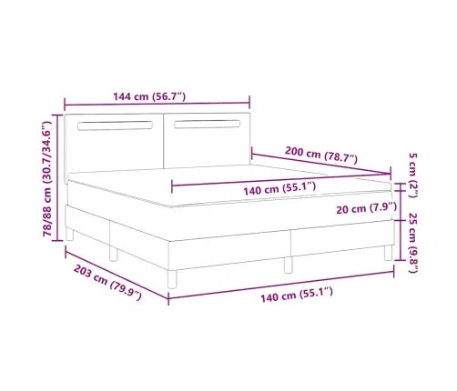 Kiemas Lova Su Čiužiniu Juoda 140 X 200 Cm Dirbtinė Oda