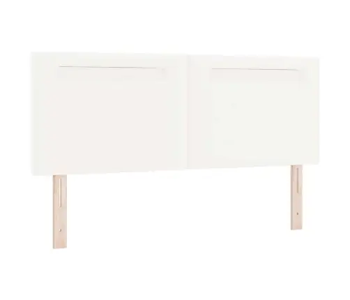 Kiemas Lova Su Čiužiniu Balta 160 X 200 Cm Dirbtinė Oda