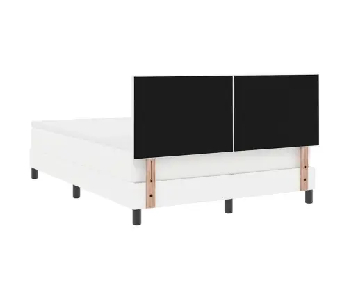 Kiemas Lova Su Čiužiniu Balta 160 X 200 Cm Dirbtinė Oda