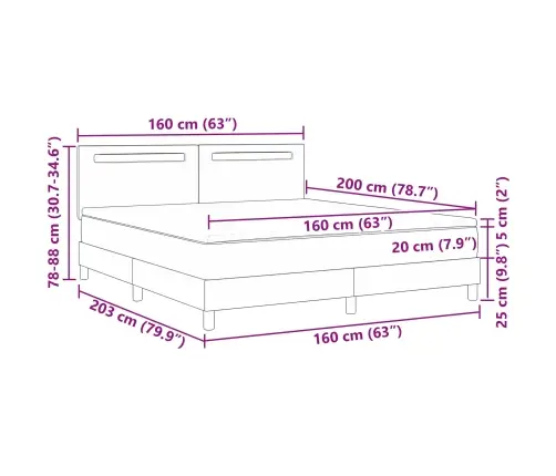 Pamata Gulta Ar Matraci Baltā Krāsā (160 X 200 Cm), Mākslīgā Āda Vidaxl