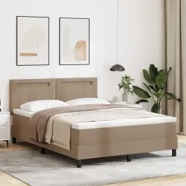 Gultas Rāmis Ar Matraci Kapučīno 160 X 200 Cm Mākslīgā Āda Vidaxl