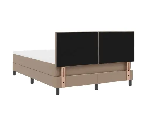 Gultas Rāmis Ar Matraci Kapučīno 160 X 200 Cm Mākslīgā Āda Vidaxl