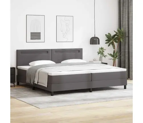 Voodiraam Madratsiga Madratsiga Hall 200 X 200 Cm Kunstnahk