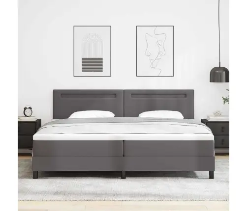 Voodiraam Madratsiga Madratsiga Hall 200 X 200 Cm Kunstnahk