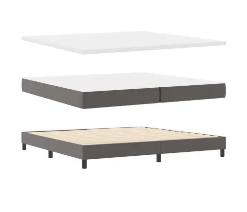 Voodiraam Madratsiga Madratsiga Hall 200 X 200 Cm Kunstnahk