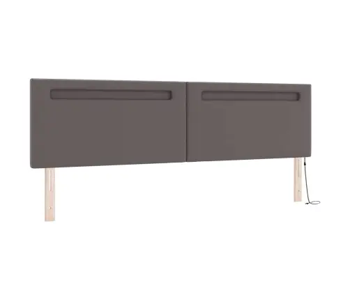 Gultas Rāmis Ar Matraci Pelēka 200 X 200 Cm Mākslīgā Āda Vidaxl
