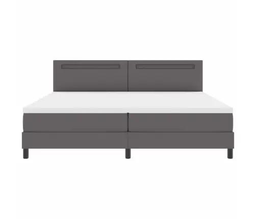 Voodiraam Madratsiga Madratsiga Hall 200 X 200 Cm Kunstnahk