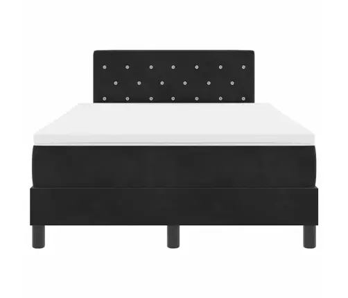 Gultas Rāmja Gulta Ar Matraci Melnā Krāsā 120X200 Cm No Samta Vidaxl